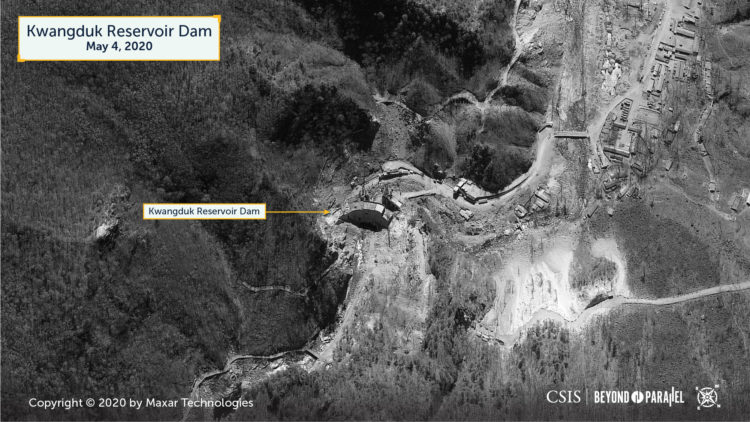 Kwangduk Reservoir Dam. Copyright 2020 by Maxar Technologies. 