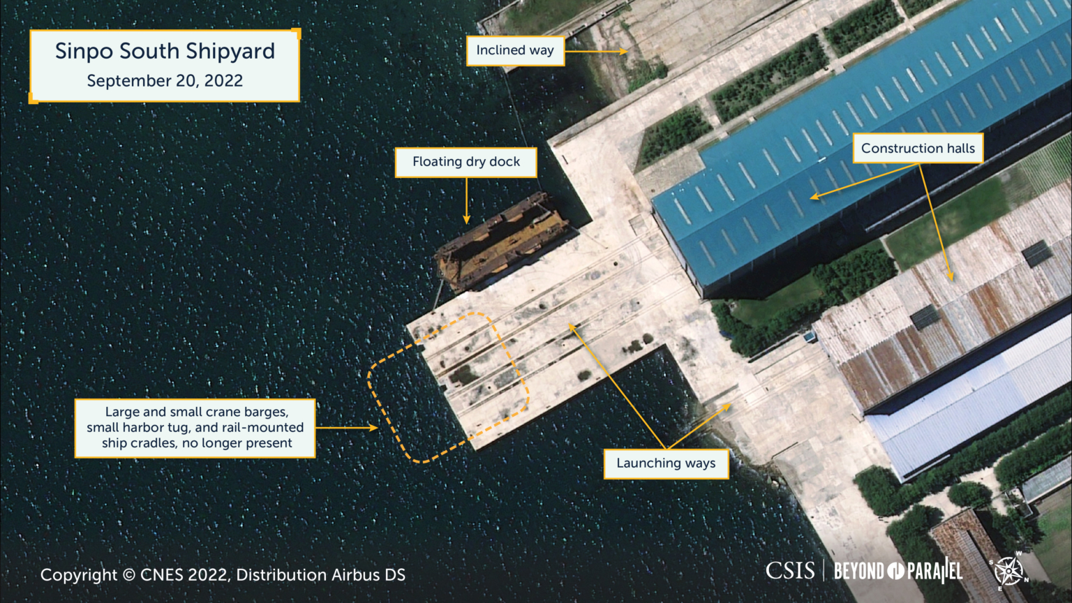 Activity at the Sinpo South Shipyard Part 2: The Construction Halls ...